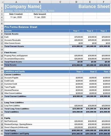 Free Balance Sheet Template Balance Sheet Dashboard in Excel