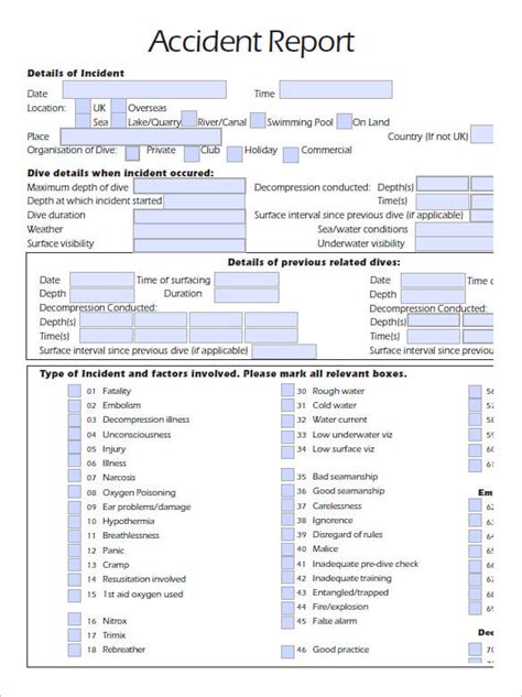 Company Car Accident Report Template