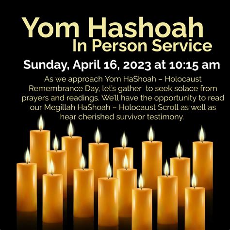 Comparing Yom Hashoah Service