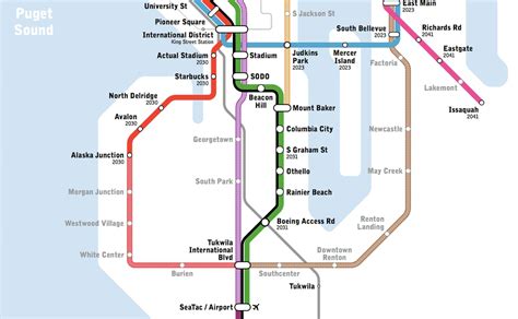 Link Light Rail Map Seattle