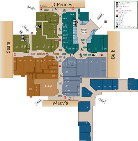 Map of Barton Creek Mall