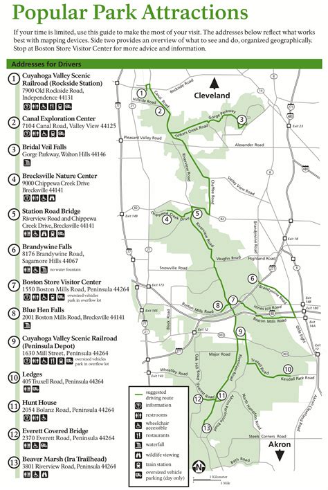 Map Of Cuyahoga Valley National Park