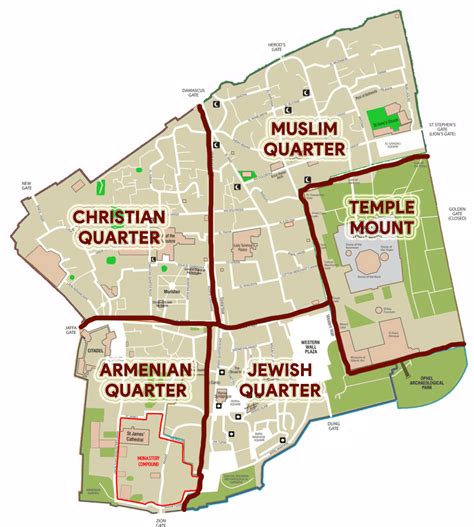 Map of Old City Jerusalem