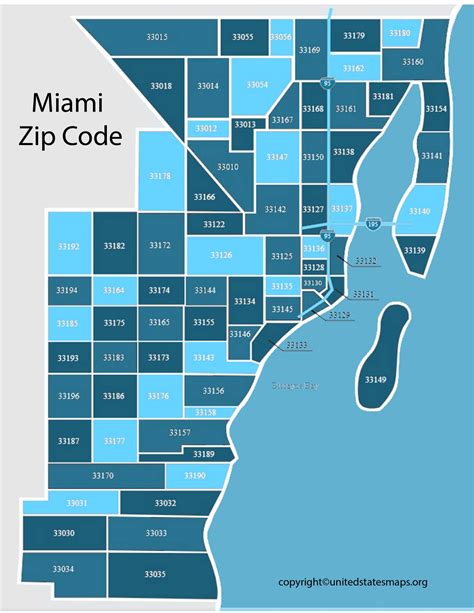 Map of Miami Dade with Zip Codes