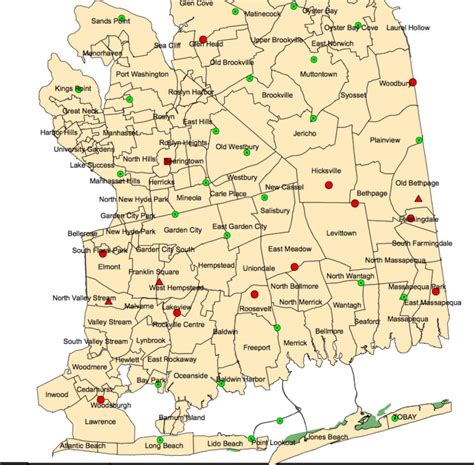 Nassau County Map With Towns