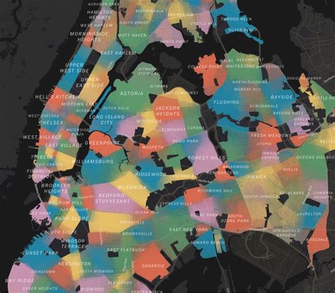 New York City Neighborhoods Map