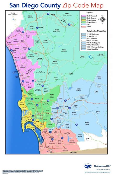 San Diego County Map By Zip Code