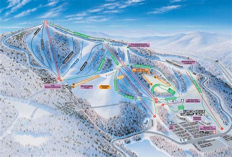 Ski resorts in North Carolina Map
