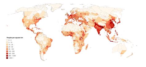 World Map Of Population Density
