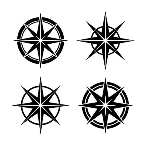 Download Compass, Compass Rose Silhouette Easy Edite