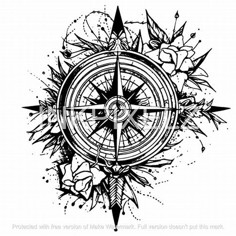 Compass Tattoo Pattern