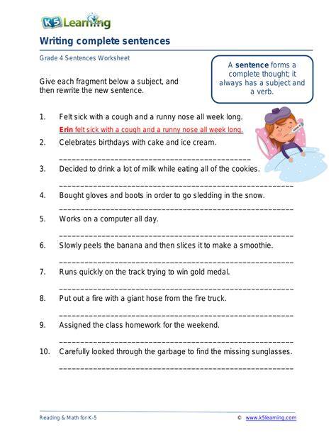 Complete Sentence Worksheets – Free Printable Practice Sheets Pdf - DID ...