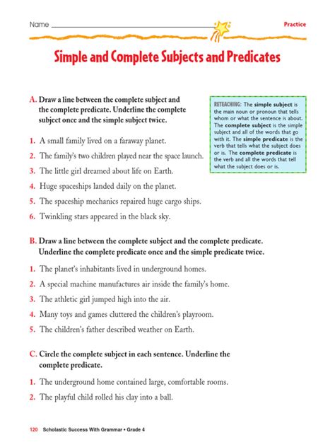 Complete subject and predicate worksheet 2 - YouTube