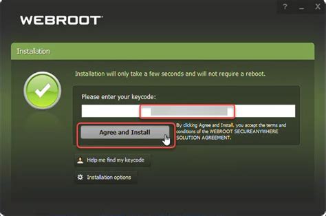Completing Webroot Installation