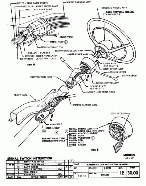 Components of a GM Tilt Steering Column Wiring Diagram