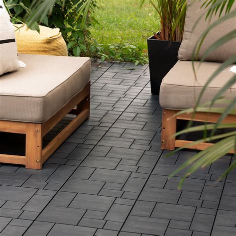 Composite Interlocking Decking Tiles