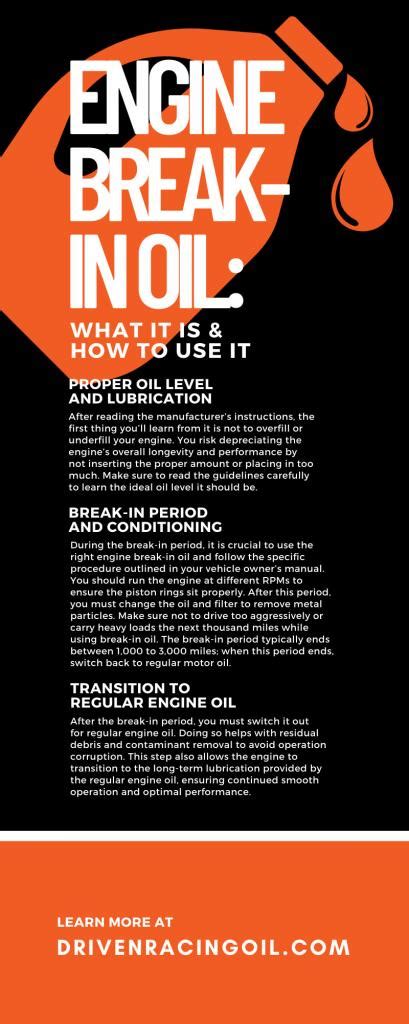 Composition of Engine Break-In Oil