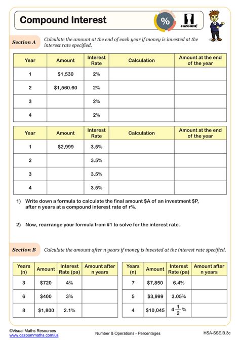 Compound Interest Worksheet With Answers Pdf – Thekidsworksheet