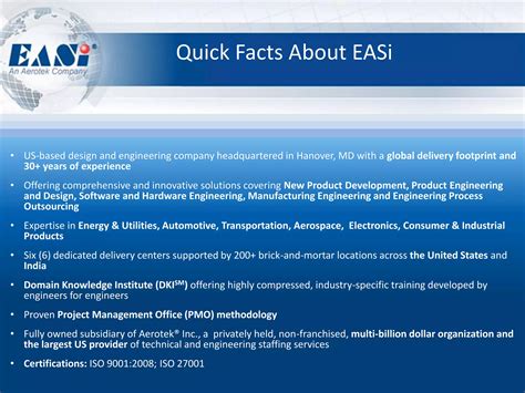 Comprehensive Services Offered at EASI