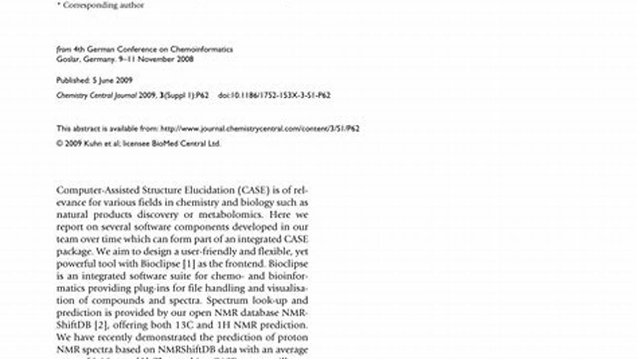 Computer Assisted Structure Elucidation Has Been Used For Decades To Discover The Chemical Structure Of Unknown Compounds., Images