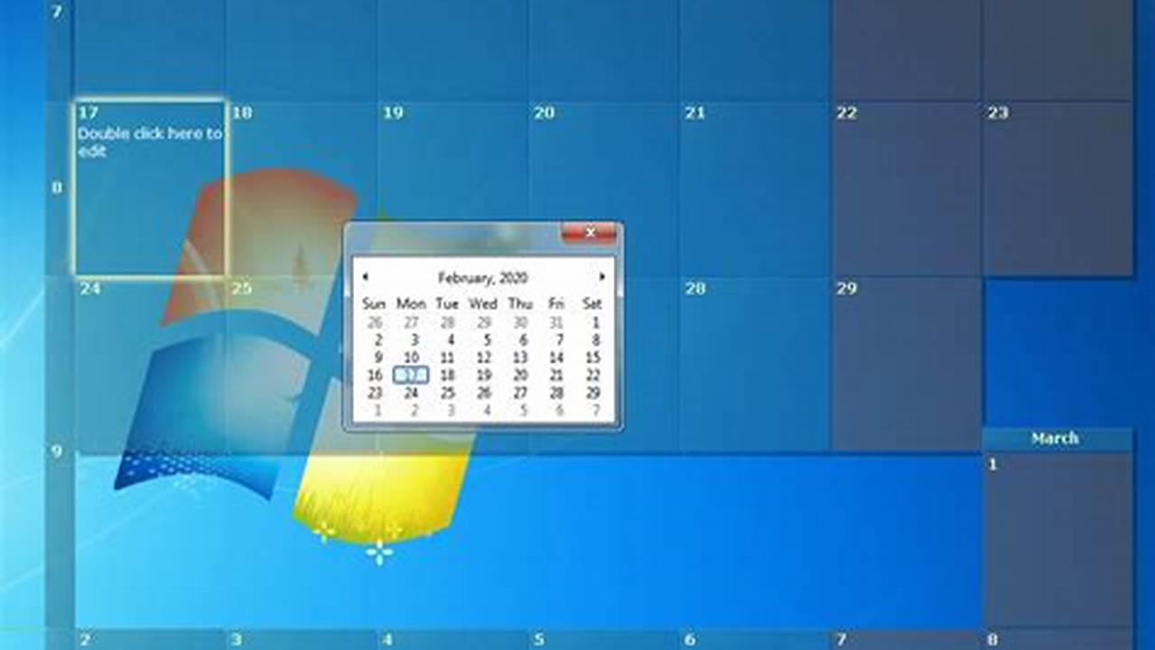 Computer Desktop Calendar 2025