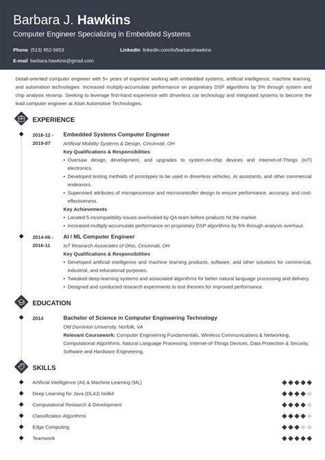 Computer Engineering Resume Templates