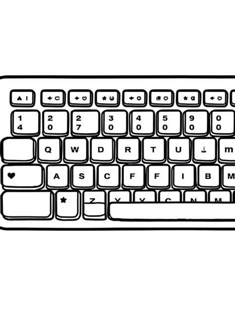 Computer Keyboard Coloring Page