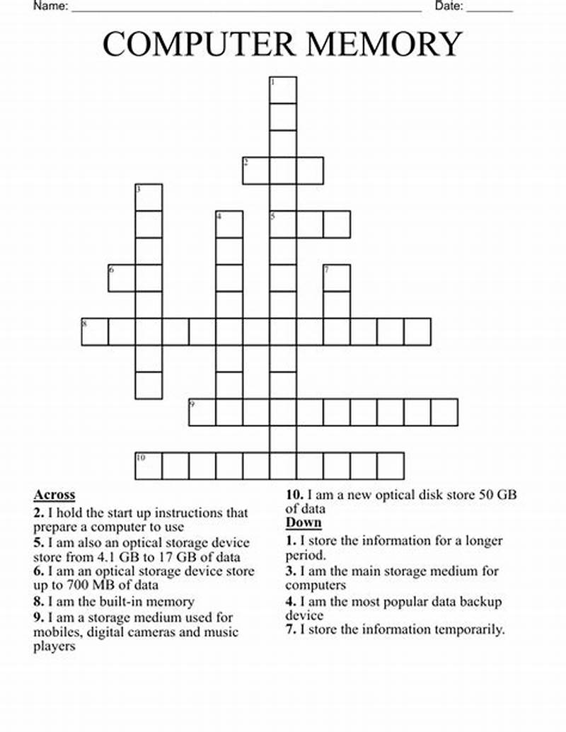 Computer Memory Unit Crossword