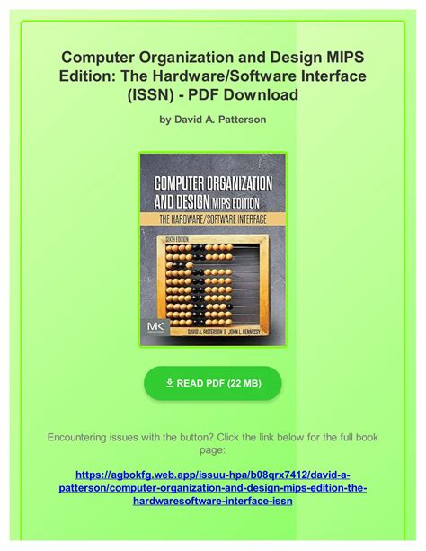 Computer Organization And Design MIPS Edition: The Hardware/Software Interface (ISSN)