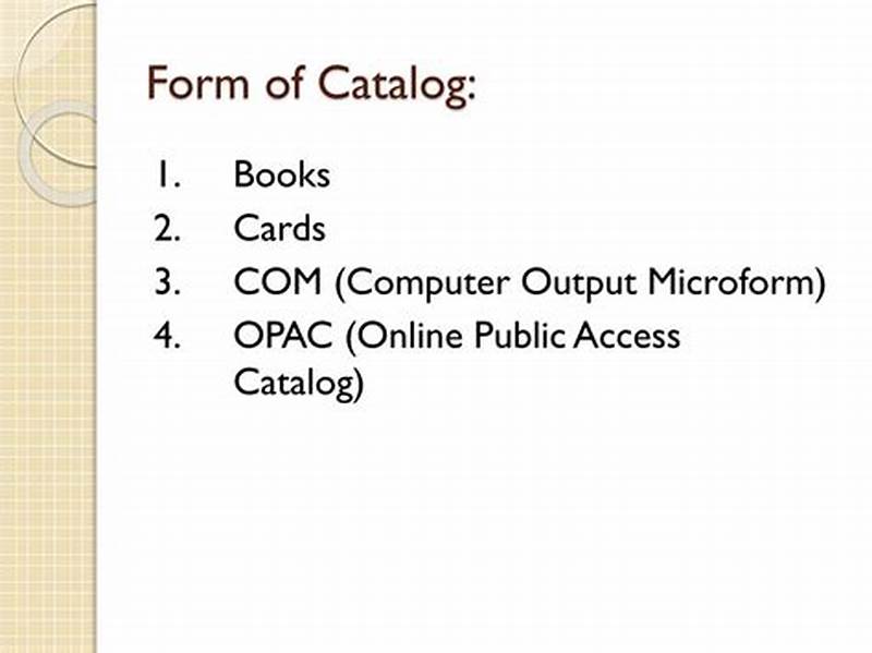 Computer Output Microform Catalog