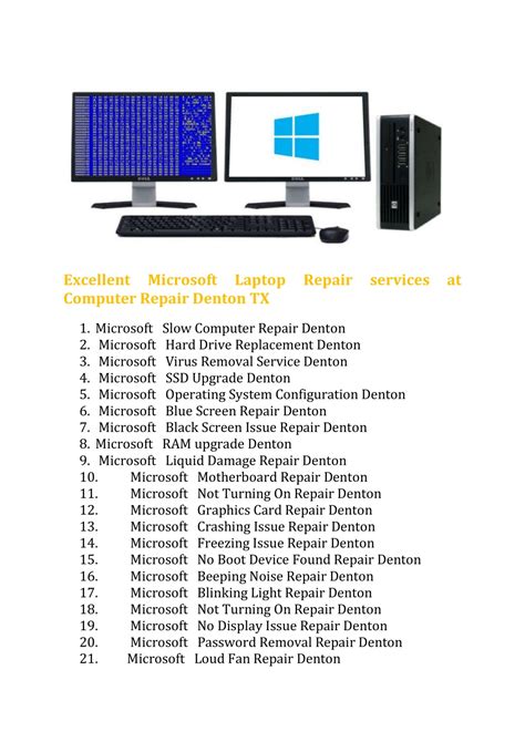 Computer Repair Denton TX fixing a laptop