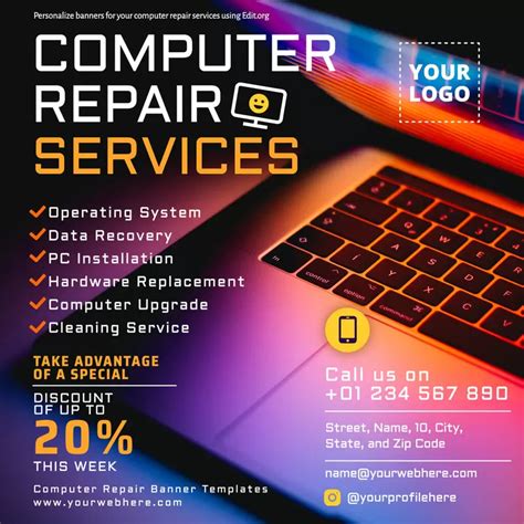 Computer Repair Flyers 15+ Free PSD, Vector AI, EPS Format Download