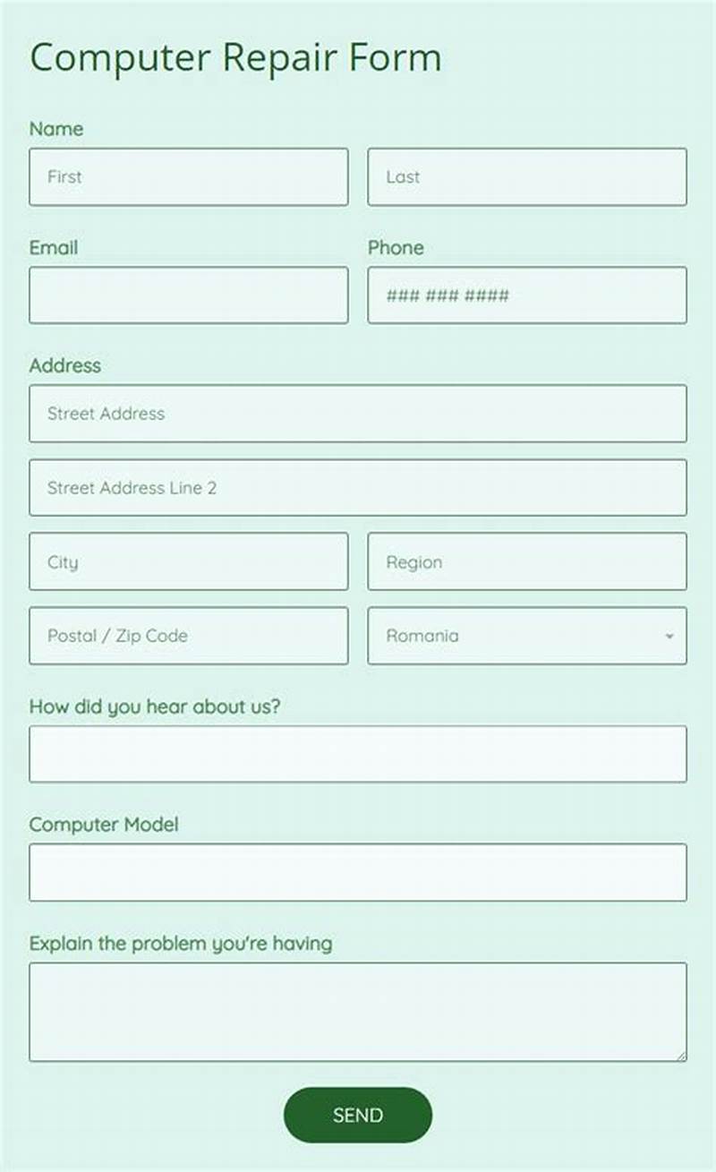 Computer Repair Form