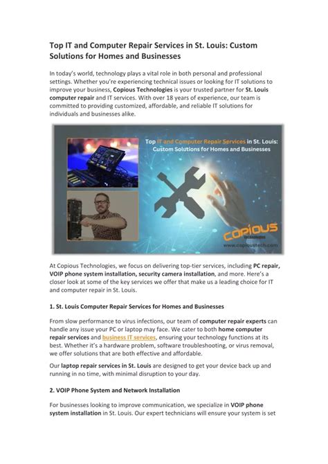 Computer Repair Services in St. Louis