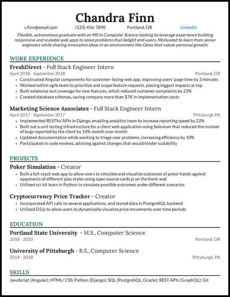Computer Science Projects For Resume