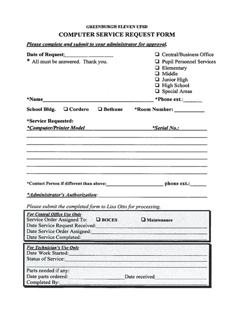 FREE 12+ Sample Computer Service Request Forms in PDF MS Word
