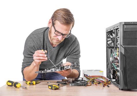 Computer Technician Repairing a Computer