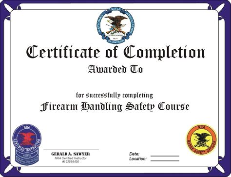 Concealed weapons class certificate validity period