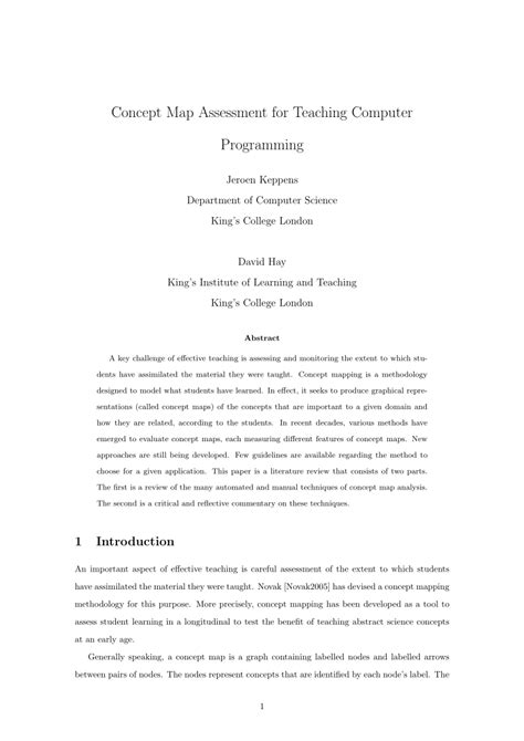 Concept map for learning assessment. Download