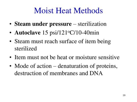 Concept Map Moist Heat Applications To Control Microorganisms