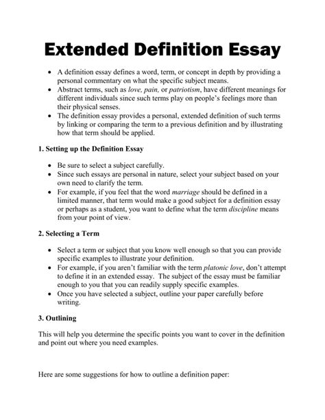Concept Paper As Extended Definition