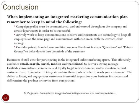 Conclusion integrated marketing