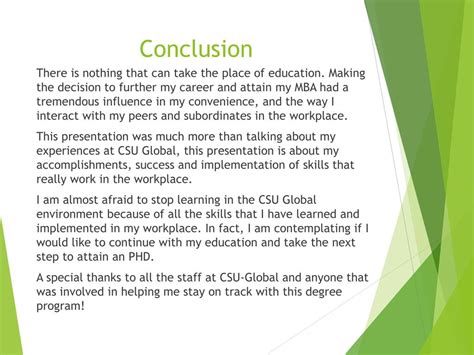 Conclusion Portfolio Design Services