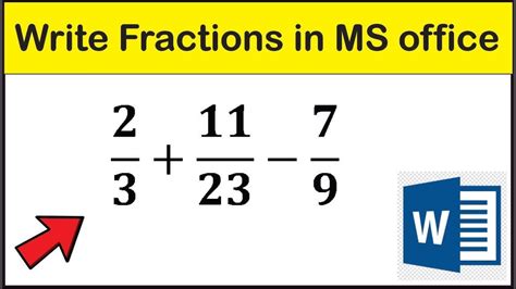 Conclusion Writing Fractions on a Computer