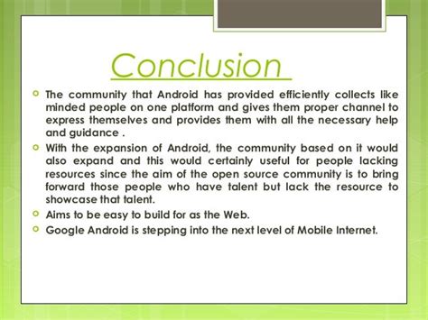 Conclusion android