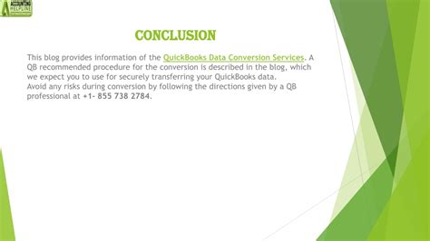 Conclusion of conversion guide