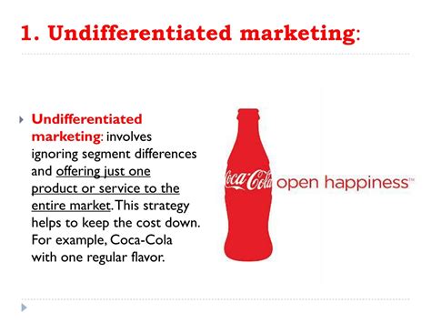 Conclusion Undifferentiated Marketing