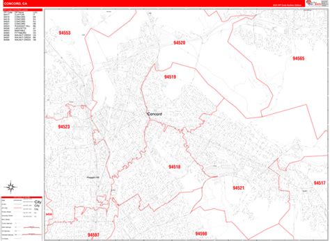 Concord Map, California
