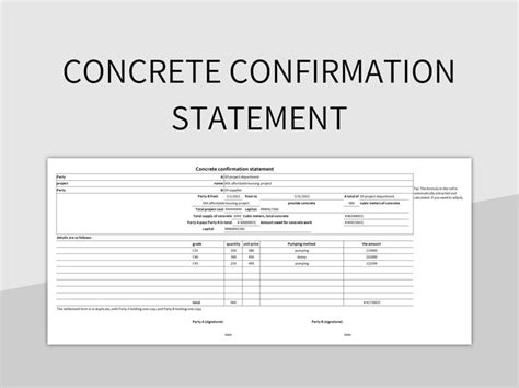 Concrete confirmation
