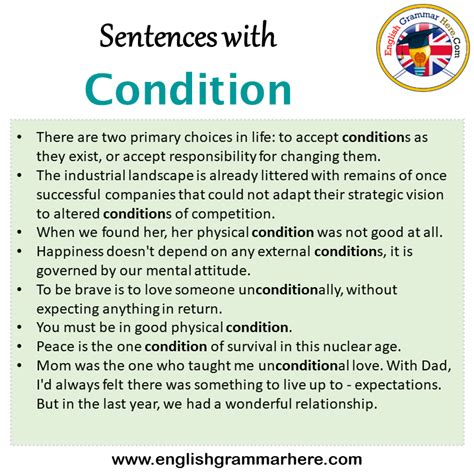 Condition, Condition, Condition!